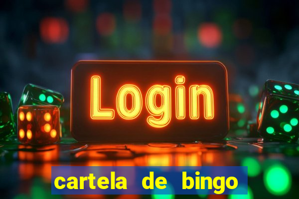 cartela de bingo pra imprimir